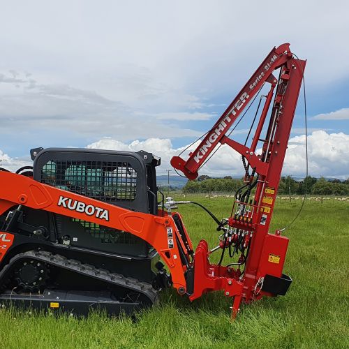 Side mount fully extended with counterweight and tow ball